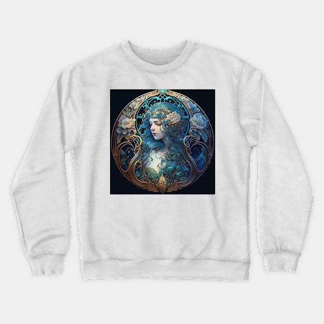 The Mermaid Princess Crewneck Sweatshirt by ArtNouveauChic